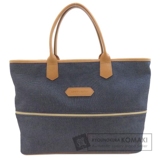 ロンシャン Longchamp  ロゴ  ハンドバッグ デニム レディース  中古