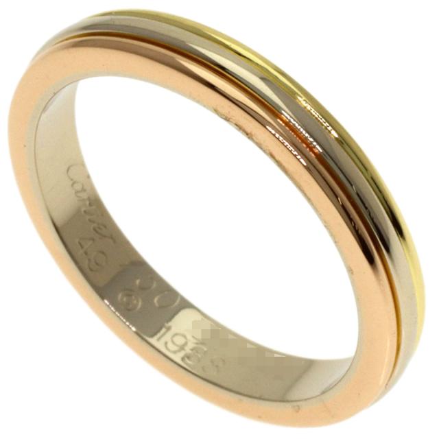カルティエ CARTIER  スリー色合い #49  輪っか・指環 K18黄色ゴールド レディース  中古