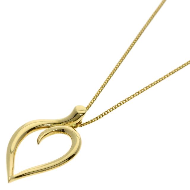 ティファニー TIFFANY&Co. リーフ ハート ネックレス K18イエローゴールド レディース 中古_1
