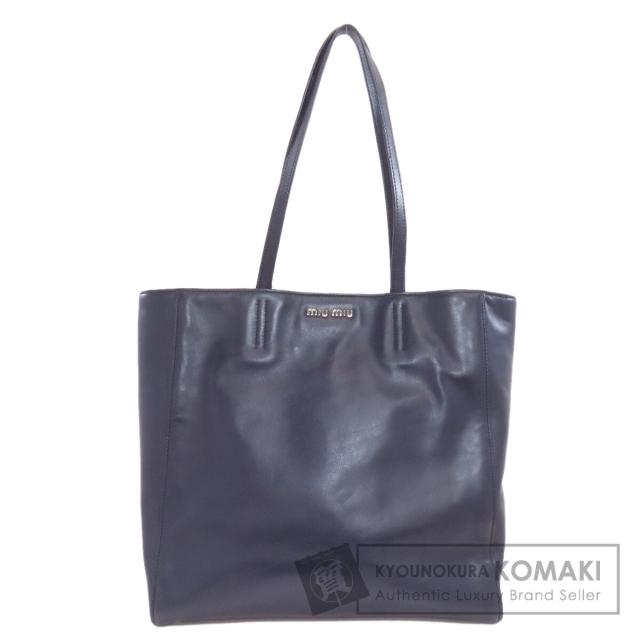 ミュウミュウ MIUMIU  ロゴ  トートバッグ レザー レディース  中古