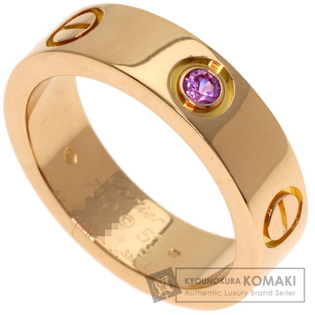 カルティエ CARTIER  ラブリング 1P サファイア #53  リング・指輪 K18ピンクゴールド 中古