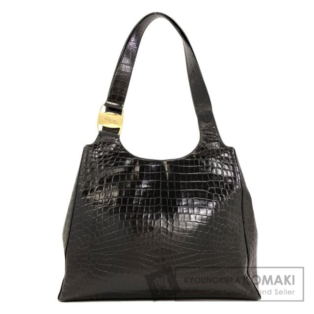 サルヴァトーレフェラガモ Salvatore Ferragamo 型押し トートバッグ レザー レディース 中古