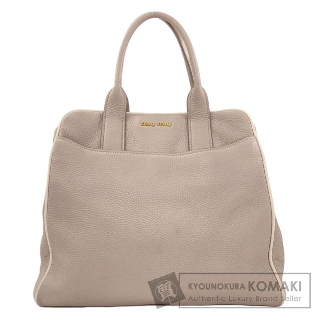 ミュウミュウ MIUMIU  ロゴ  トートバッグ レザー レディース  中古