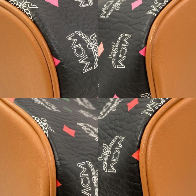 エムシーエム MCM  ロゴ  トートバッグ レザー レディース  中古_9