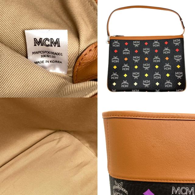 エムシーエム MCM  ロゴ  トートバッグ レザー レディース  中古_7