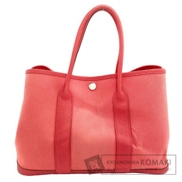 エルメス HERMES ガーデンパーティTPM シルバー ハンドバッグ トワルオフィシェ 中古
