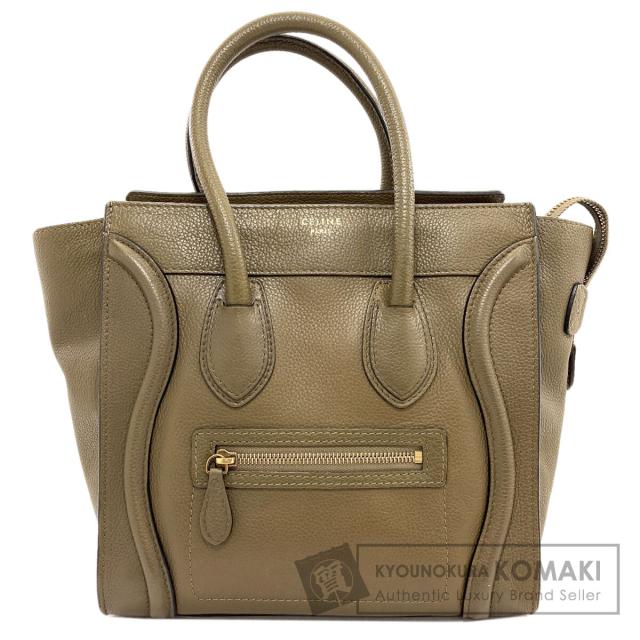 セリーヌ CELINE ラゲージマイクロ ハンドバッグ カーフ レディース 中古 98,467円