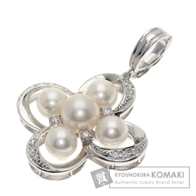 ミキモト MIKIMOTO  パール 真珠 ダイヤモンド  ペンダントトップ K18ホワイトゴールド 中古