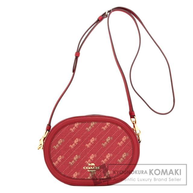 コーチ COACH C4057  カメラバッグ ウィズ ホールアンドキャリッジ ドットプリント  中古