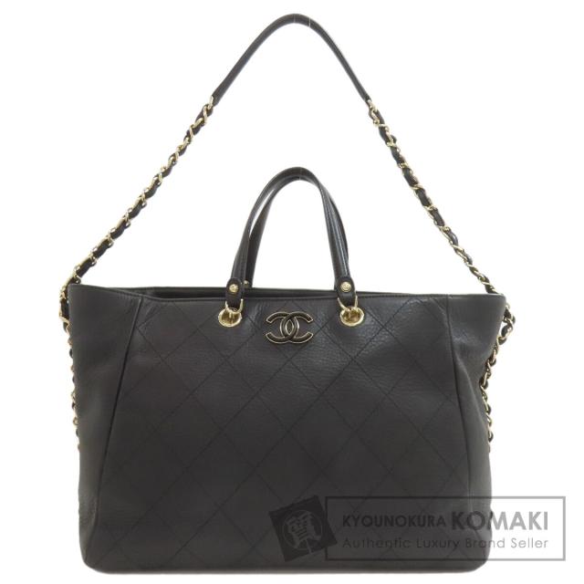 シャネル CHANEL マトラッセ ゴールド金具 2WAY トートバッグ カーフ レディース 中古