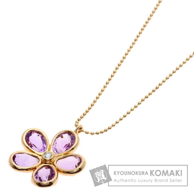 ティファニー TIFFANY&amp;Co.  ガーデン フラワー アメジスト ダイヤモンド  ネックレス 中古