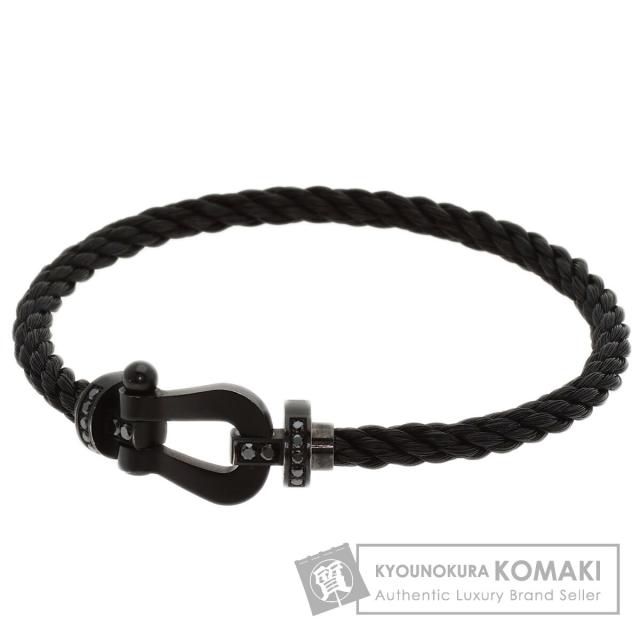フレッド FRED  フォース10 LM ブラック ダイヤモンド #18  ブレスレット チタン レディース  中古
