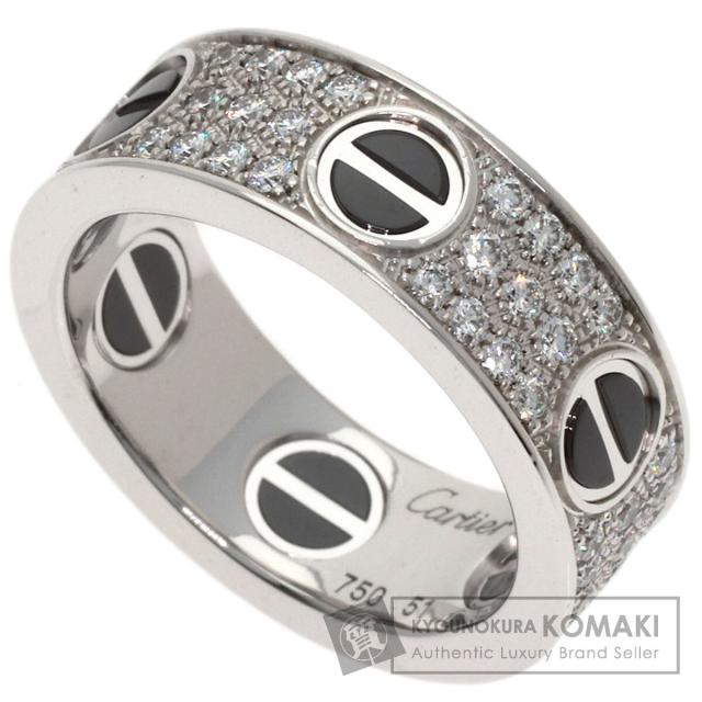 カルティエ CARTIER  ラブリング フルパヴェ ダイヤモンド セラミック #51  リング・指輪 中古
