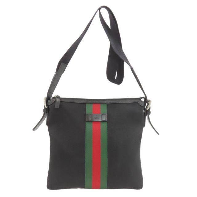 グッチ GUCCI 387111  シェリー酒生産ライン  ショルダーバッグ 帆布 レディース  中古