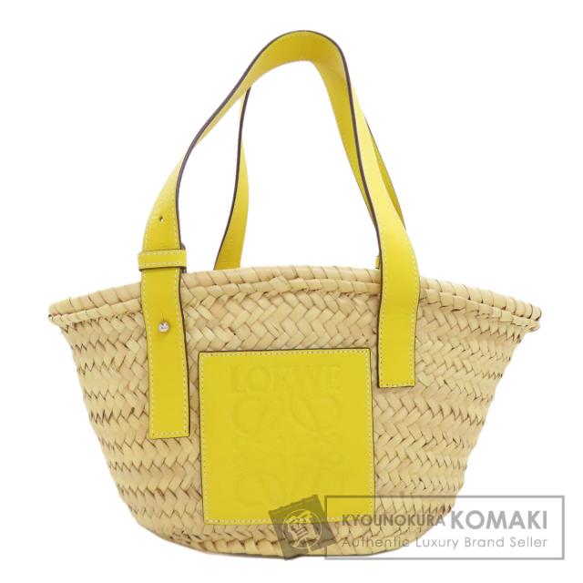 ロエベ LOEWE バスケットバッグ スモール ハンドバッグ ラフィア レディース 中古
