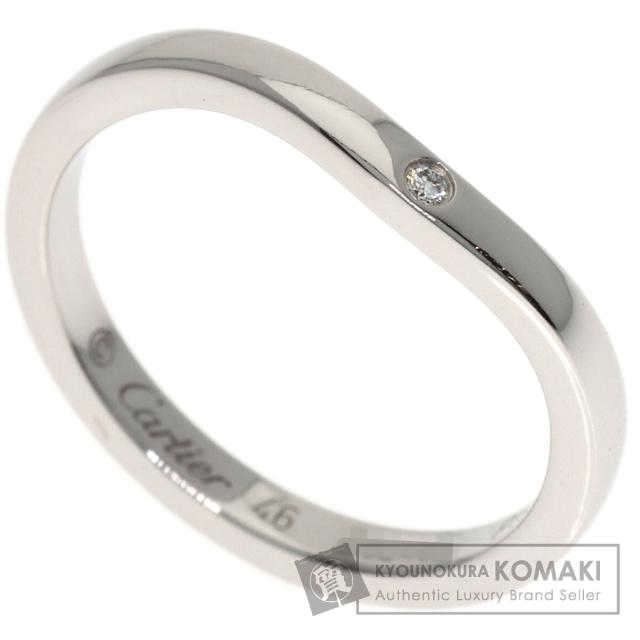 カルティエ CARTIER  バレリーナ カーブ 3P ダイヤモンド #46  リング・指輪 プラチナPT950 中古