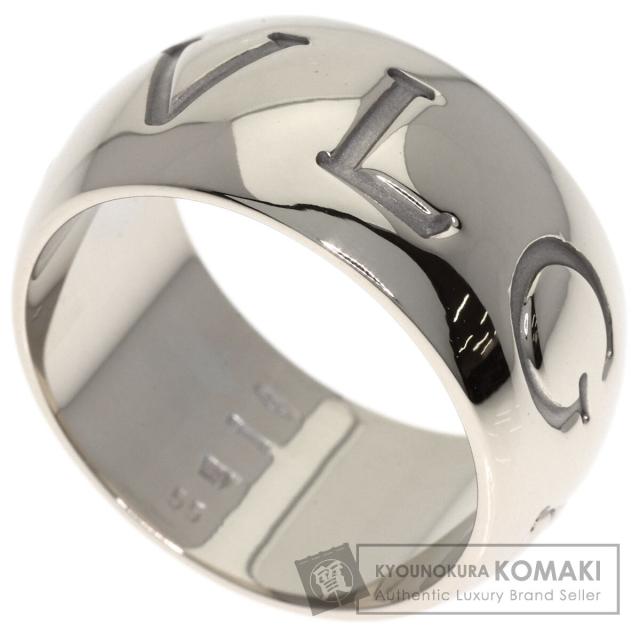ブルガリ BVLGARI モノロゴ #55 リング・指輪 K18ホワイトゴールド レディース 中古