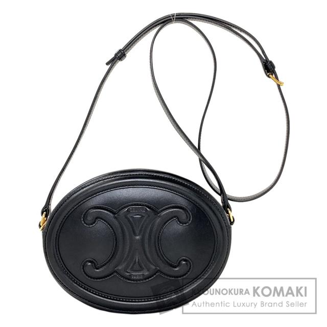 セリーヌ CELINE  トリオンフ オーバルパース  ショルダーバッグ カーフ レディース  中古
