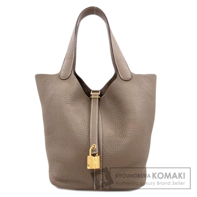 エルメス HERMES ピコタンロックMM エトープ ゴールド金具 ハンドバッグ 中古 350,834円