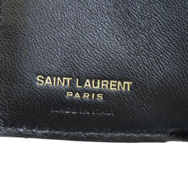 イヴ・サンローラン YVES SAINT LAURENT  Vステッチ カサンドラ  三つ折り財布（小銭入れあり） 中古_7