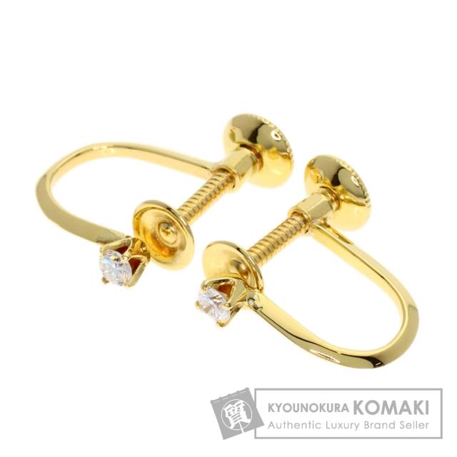 ミキモト MIKIMOTO  ダイヤモンド  イヤリング K18イエローゴールド レディース  中古