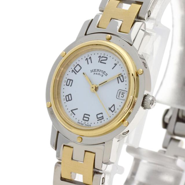 エルメス HERMES CL4.220  クリッパー  腕時計 ステンレススチール SSxGP   レディース  中古_3