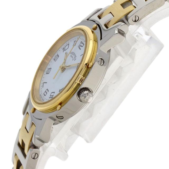 エルメス HERMES CL4.220  クリッパー  腕時計 ステンレススチール SSxGP   レディース  中古_5