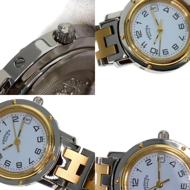 エルメス HERMES CL4.220  クリッパー  腕時計 ステンレススチール SSxGP   レディース  中古_8