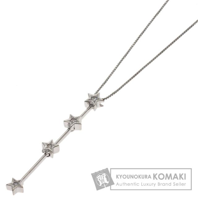 タサキ TASAKI  スターモチーフ ダイヤモンド  ネックレス K18ホワイトゴールド レディース  中古