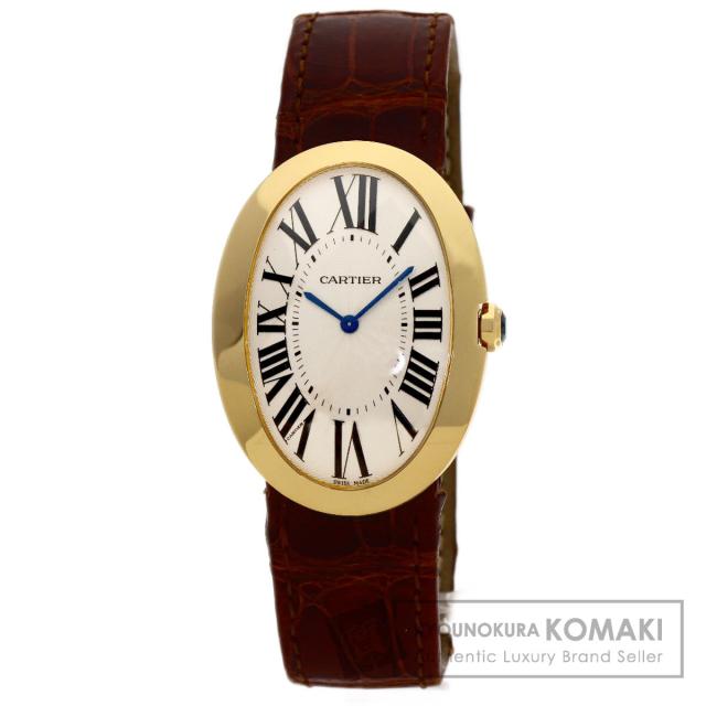 カルティエ CARTIER W8000013  ベニュワール LM  腕時計 K18イエローゴールド クロコダイル   中古