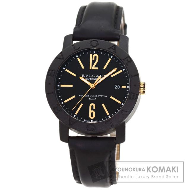 ブルガリ BVLGARI BB40CL  ブルガリブルガリ カーボンゴールド  腕時計 カーボン 革   メンズ  中古