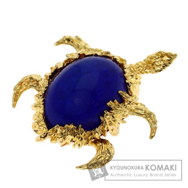 ショーメ Chaumet 亀 ラピスラズリ ブローチ K18イエローゴールド レディース 中古 517,880円