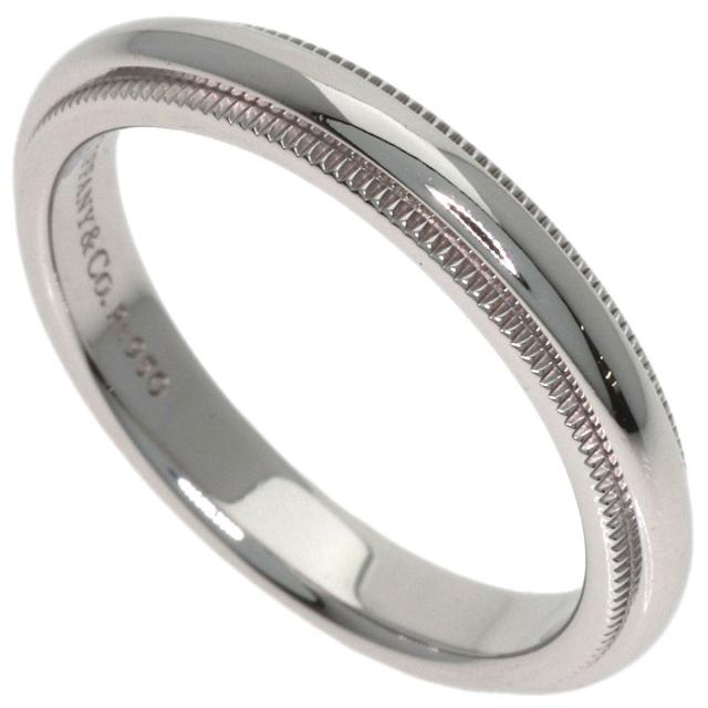 ティファニー TIFFANY&amp;Co.  ミルグレイン  輪っか・指環 プラチナPT950 レディース  中古