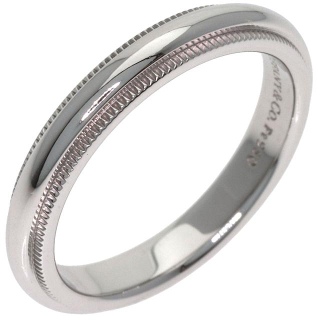 ティファニー TIFFANY&amp;Co.  ミルグレイン  輪っか・指環 プラチナPT950 レディース  中古