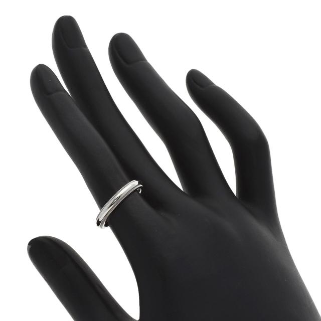 ティファニー TIFFANY&amp;Co.  ミルグレイン  輪っか・指環 プラチナPT950 レディース  中古