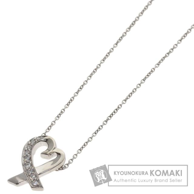 ティファニー TIFFANY&Co. ラビングハート ダイヤモンド ネックレス K18ホワイトゴールド 中古 68,618円