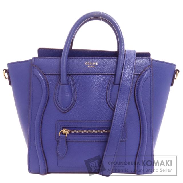 セリーヌ CELINE ラゲージナノ 2WAY ハンドバッグ カーフ レディース 中古