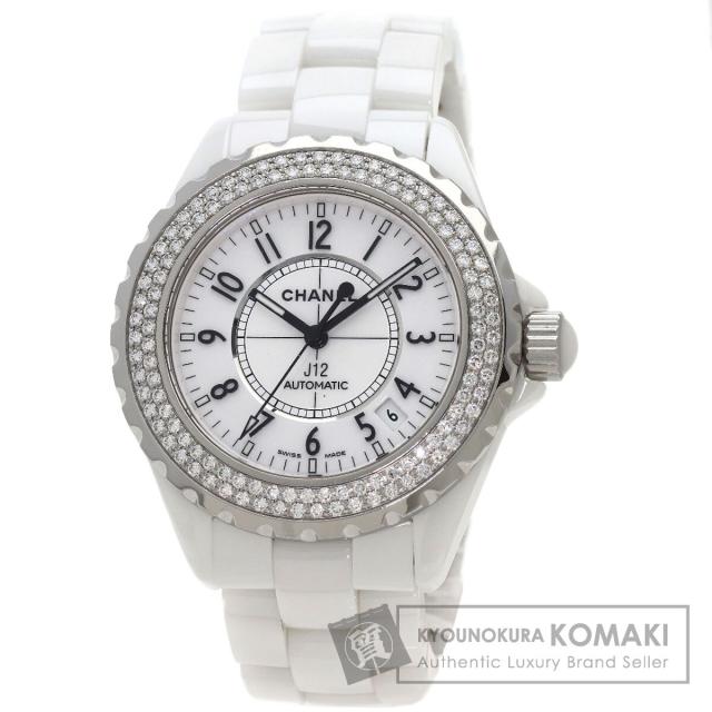 シャネル CHANEL H0969 J12 38mm ダイヤモンドベゼル 腕時計 セラミック セラミック 中古