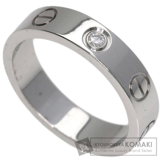 カルティエ CARTIER ミニ ラブリング 1P ダイヤモンド #46 リング・指輪 K18ホワイトゴールド 中古