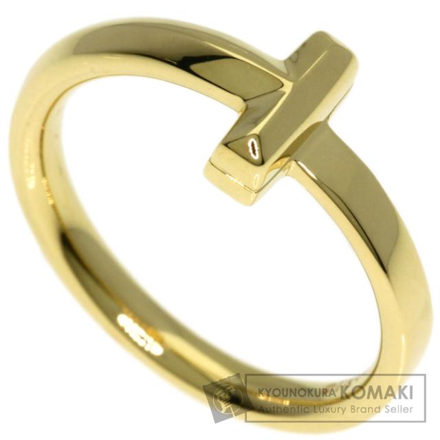 ティファニー TIFFANY&Co. Tワン ナロー リング・指輪 K18イエローゴールド レディース 中古