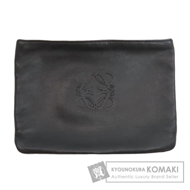 ロエベ LOEWE アナグラム アクセサリーポーチ ラムスキン レディース 中古