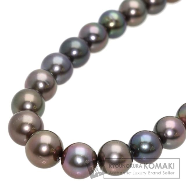 ミキモト MIKIMOTO タヒチパール 真珠 ネックレス K18ホワイトゴールド レディース 中古