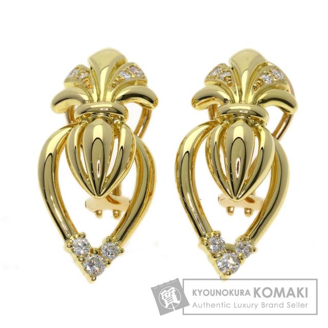 ミキモト MIKIMOTO ダイヤモンド ピアス K18イエローゴールド レディース 中古 158,895円