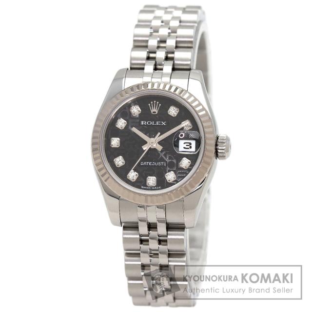 ロレックス ROLEX 179174 デイトジャスト 10P ダイヤモンド 腕時計 ステンレススチール SS 中古