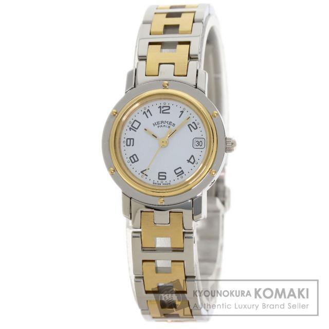 エルメス HERMES CL4.220 クリッパー 腕時計 ステンレススチール SSxGP レディース 中古 58,135円