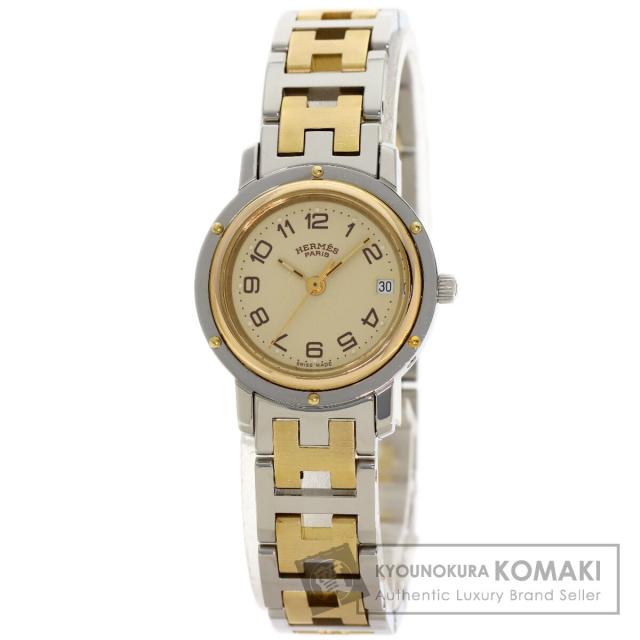 エルメス HERMES CL3.240 クリッパー 腕時計 ステンレススチール SSxGP レディース 中古 55,028円