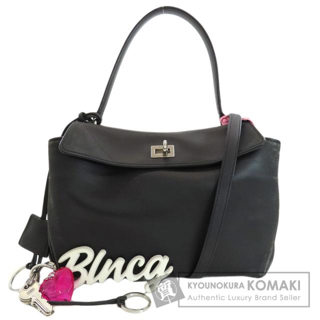 バレンシアガ BALENCIAGA 789779 ロデオ スモール 2WAY ハンドバッグ カーフ レディース 中古