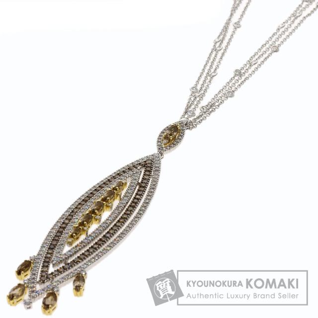 ダミアーニ Damiani スモーキークオーツ ダイヤモンド ネックレス K18ホワイトゴールド 中古 1,494,790円