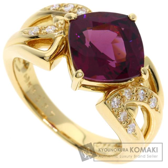 タサキ TASAKI ガーネット ダイヤモンド リング・指輪 K18イエローゴールド レディース 中古