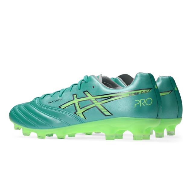 アシックス DSライト X-FLY PRO 3 グリーン サッカースパイク 土 人工芝 天然芝 asics2026Q1 1101A072-300_5